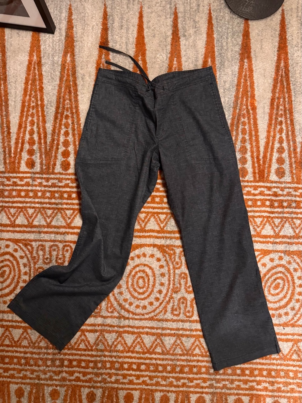 PrAna Mens Charcoal Gray Yoga Pant Latge